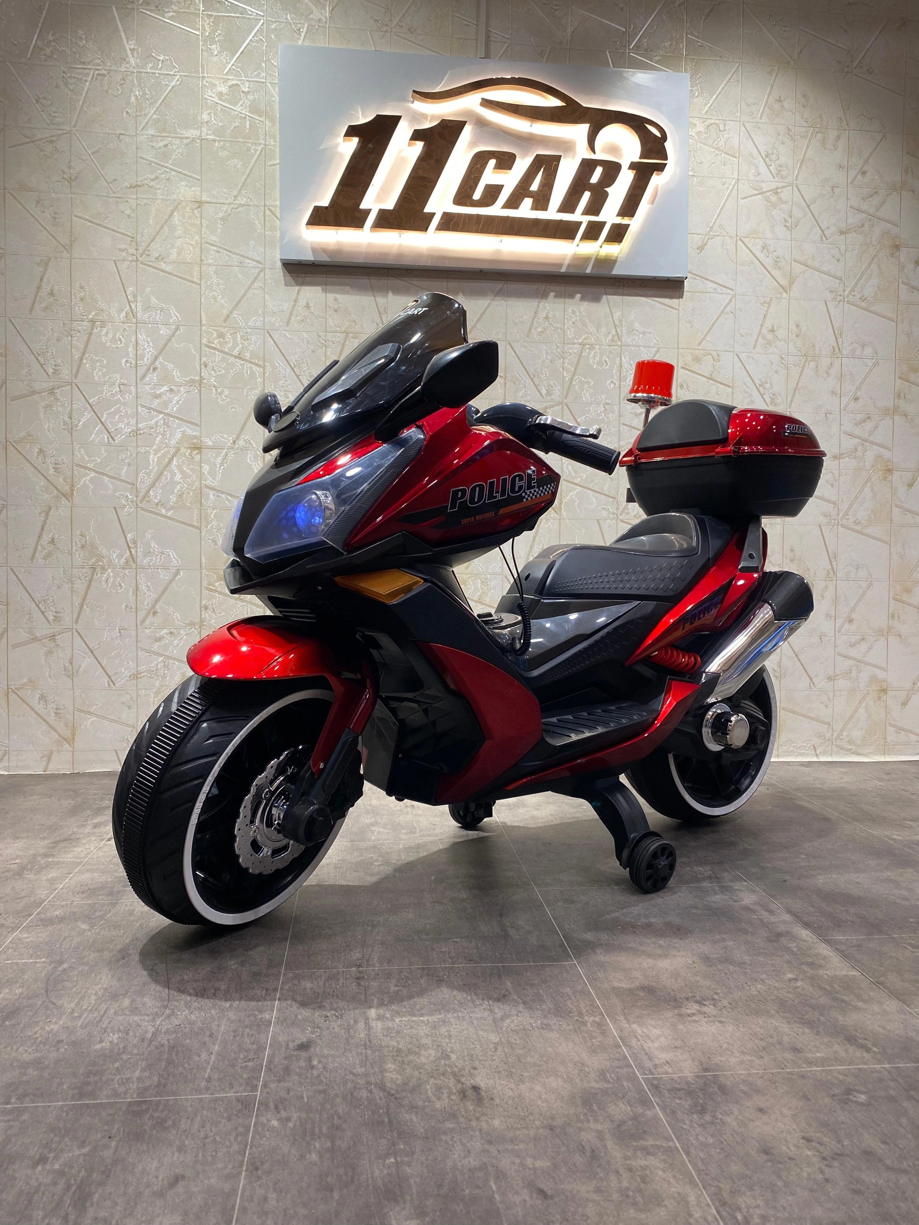 Kid's Police Motorcycle: 12V Thrills! Hand-Controlled Speed for Little Law Enforcers!